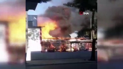 İzmir'de fabrika yangını