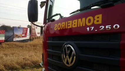 Bombeiros e PRF são mobilizados em incêndio na rodovia BR-467