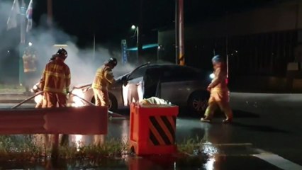 음주 운전 차량 불..."구멍 난 타이어로 주행" / YTN