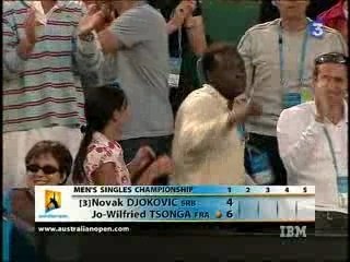 Tsonga balle de 1er set de la finale