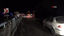 Tokat'ta yola dökülen yağ kazaya neden oldu