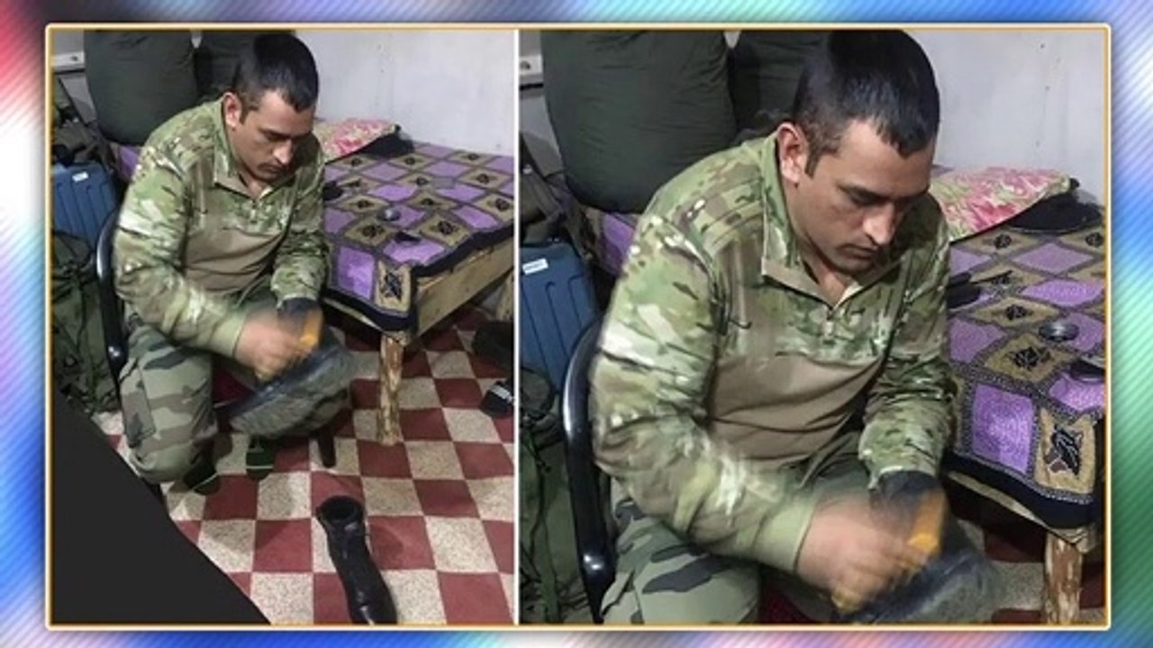 MS Dhoni -- Real Champion -- MS Dhoni Polishing his Shoes Video-- Viral Video -- Telugudaily24