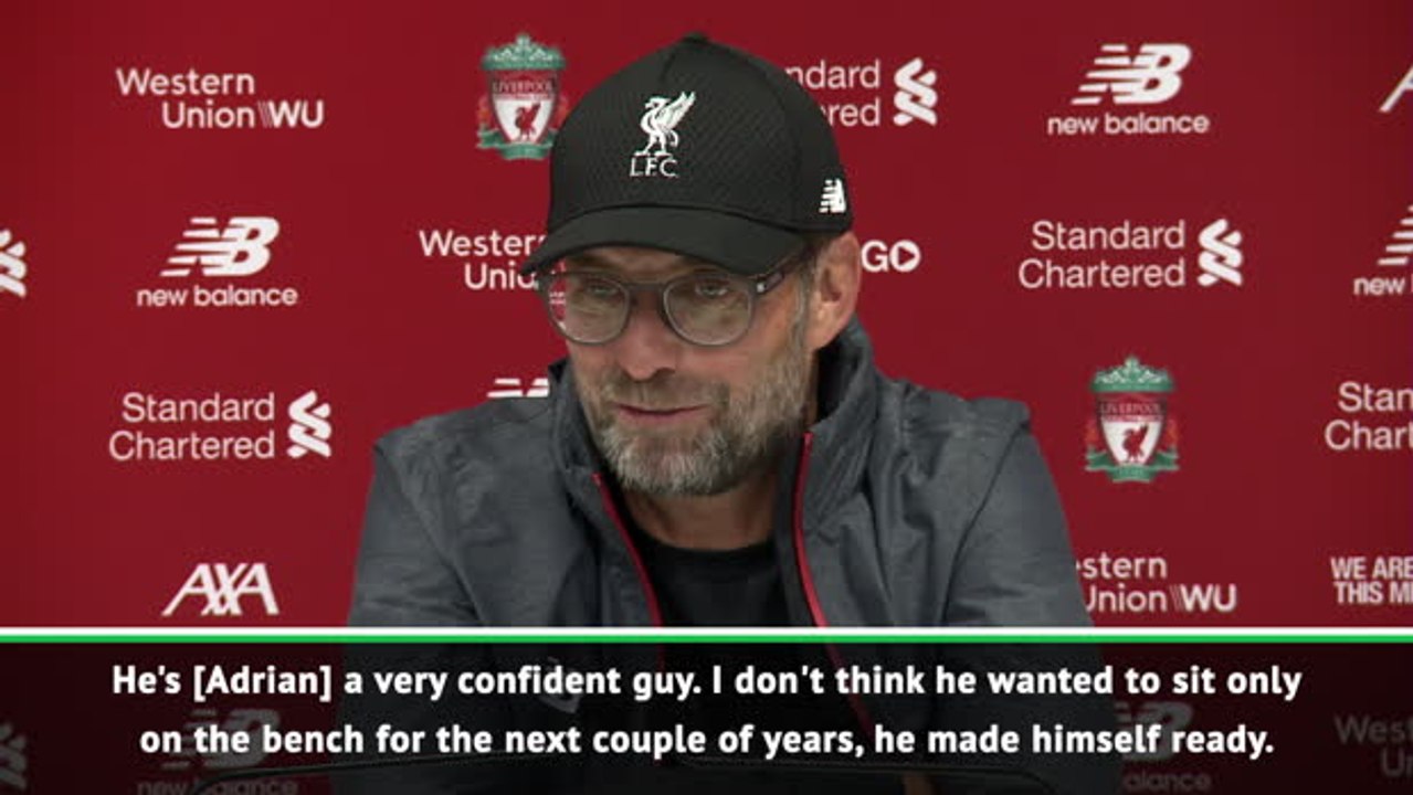 Klopp glad to have 'experienced' Adrian