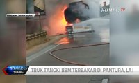 Truk Tangki BBM Terbakar di Pantura, Lalu Lintas Macet