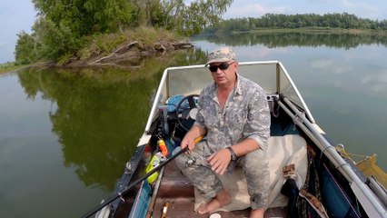 EVENING ON THE RIVER WITH A FISHING ROD
