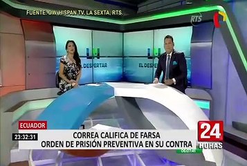 Rafael Correa sobre prisión preventiva en su contra: Todo es una gran farsa