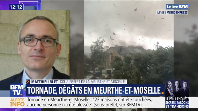Tornade: selon le sous-préfet de Meurthe-et-Moselle, aucune famille n'a besoin d'être relogée