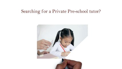 Private Preschool Tuition in Singapore