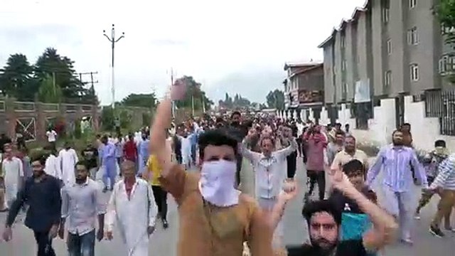 BBC gains exclusive access to footage of protesters and marches in Occupied Kashmir