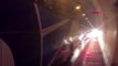 BURSA Orhangazi tünelinde araç yandı, trafik durdu