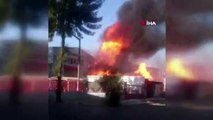 İzmir'de madeni yağ deposunda çıkan yangın güçlükle kontrol altına alındı