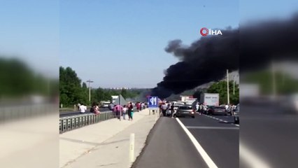 Konya'da mühimmat yüklü kamyonda yangın