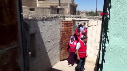 GAZİANTEP Evi yanan aileye Kızılay sahip çıktı