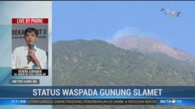 Gunung Slamet Waspada, Lontaran Material Pijar Jadi Ancaman