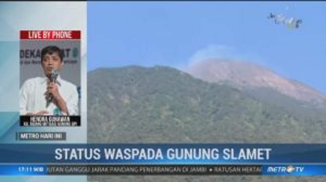 Gunung Slamet Waspada, Lontaran Material Pijar Jadi Ancaman
