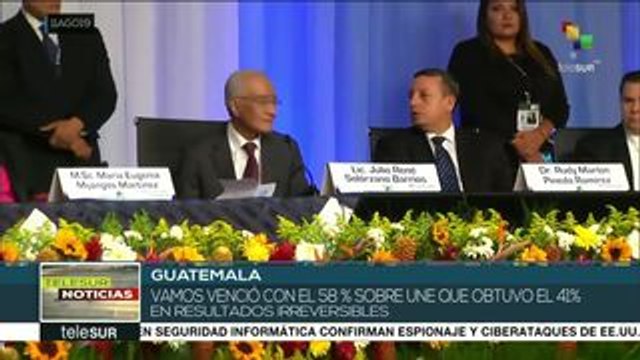 TSE de Guatemala da a conocer resultados de presidenciales