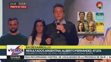 Sergio Massa: Hoy la esperanza de los argentinos derrotó el miedo