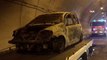 İzmir-İstanbul otoyolunda araç yangını