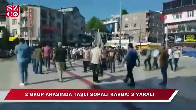 Kocaeli’de 2 grup arasında taşlı sopalı kavga