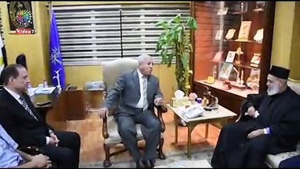 محافظ أسوان يستقبل الأنبا هدرا ووفد قبطى للتهنئة بالعيد