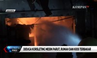 Diduga Korsleting Mesin Parut, Rumah dan Kios di Pasar Kambing Terbakar