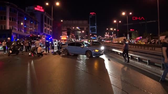 BEYLİKDÜZÜ D-100 KARAYOLU'NDA AYNI YERDE İKİ KAZA 1 ÖLÜ, 7 YARALI