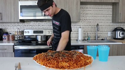 Most Korean Fire Noodles Ever Eaten (x15 Packs) | 불닭 볶음면 도전