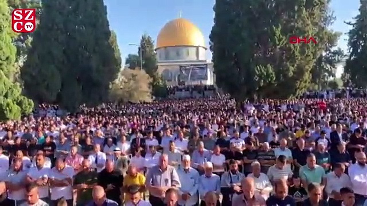 İsrail polisinden Harem-i Şerif'te Filistinlilere biber gazı ile müdahale