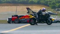 Drag race- F1, supercar, superbike, fighter jet and private jet