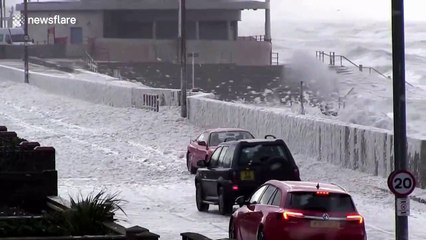 Seafoam causes chaos for drivers in Blackpool, UK