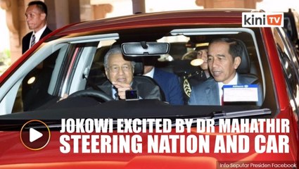 Jokowi shares excitement of being driven around by Dr M