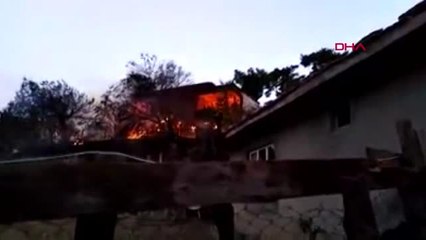 ANTALYA MANAVGAT'TA YANGINDA 4 EV, 4 SAMANLIK VE AHIR YANDI