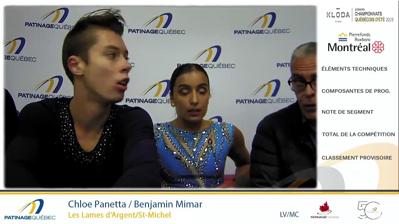 Championnats québécois d'été 2019 présenté par Kloda Focus, Junior et Senior Couple, Senior Dames et Senior Danse, programme libre