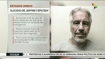 Se suicida en su celda el magnate estadounidense Jeffrey Epstein