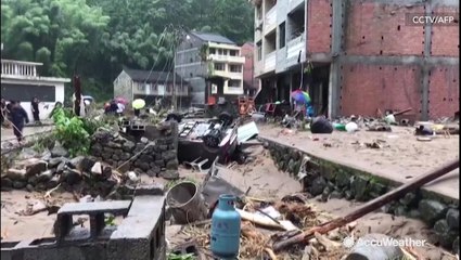 Destruction brought upon by Typhoon Lekima continues to build