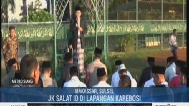 Jokowi di Bogor, Jusuf Kalla Laksanakan Salat Id di Makassar
