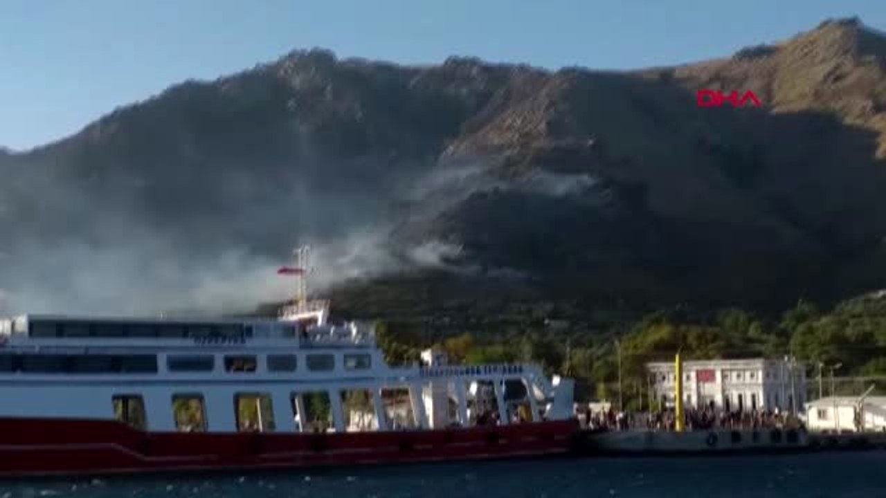 BALIKESİR Marmara Adası'nda yangın-5