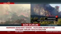 Marmara adasında yangın