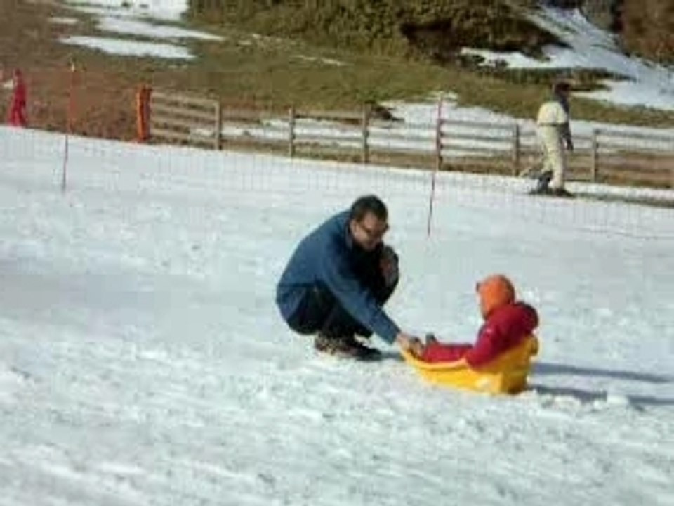 luge avec papa