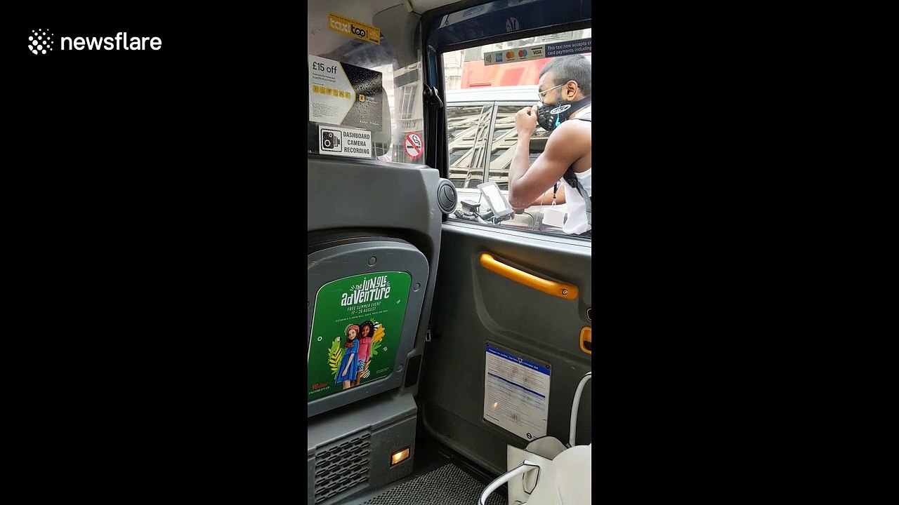 London cyclist picks fight with taxi driver after cycling WRONG WAY in bus lane