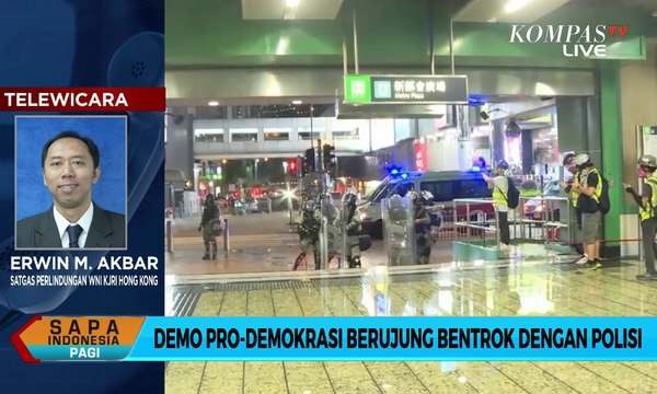 Demo Pro-Demokrasi di Hong Kong Berujung Bentrok dengan Polisi