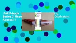 Full E-book  Longman Academic Writing Series 3, Essential Online Resources (Olp/Instant Access) 1