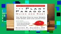 [Doc] Plant Paradox Quick and Easy: The 30-day Plan to Lose Weight, Feel Great, and Live