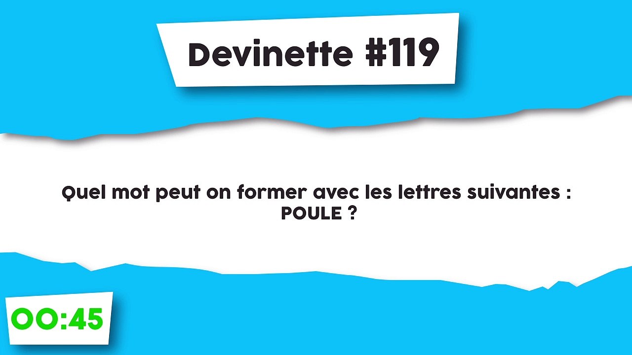 Devinette #119 : Anagramme