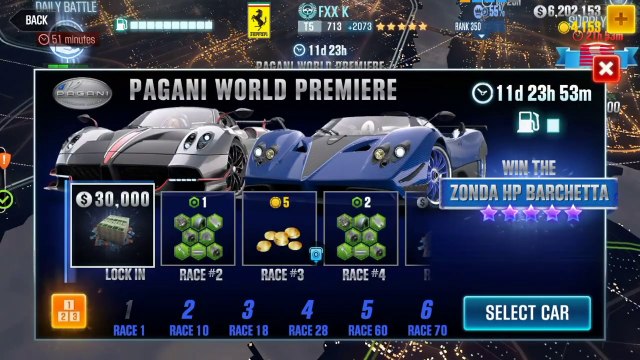 CSR Racing 2 | Events | Pagani World Premiere | Part 1 | Pagani Huayra & Huayra Roadster BC LE