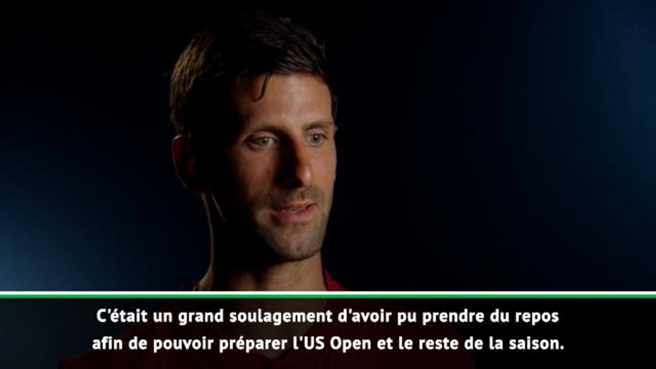 Cincinnati - Djokovic : "Un grand soulagement d'avoir pu prendre du repos"