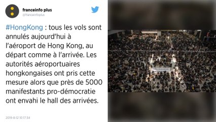 Hong-Kong : Les vols en provenance et à destination de la ville ont été annulés
