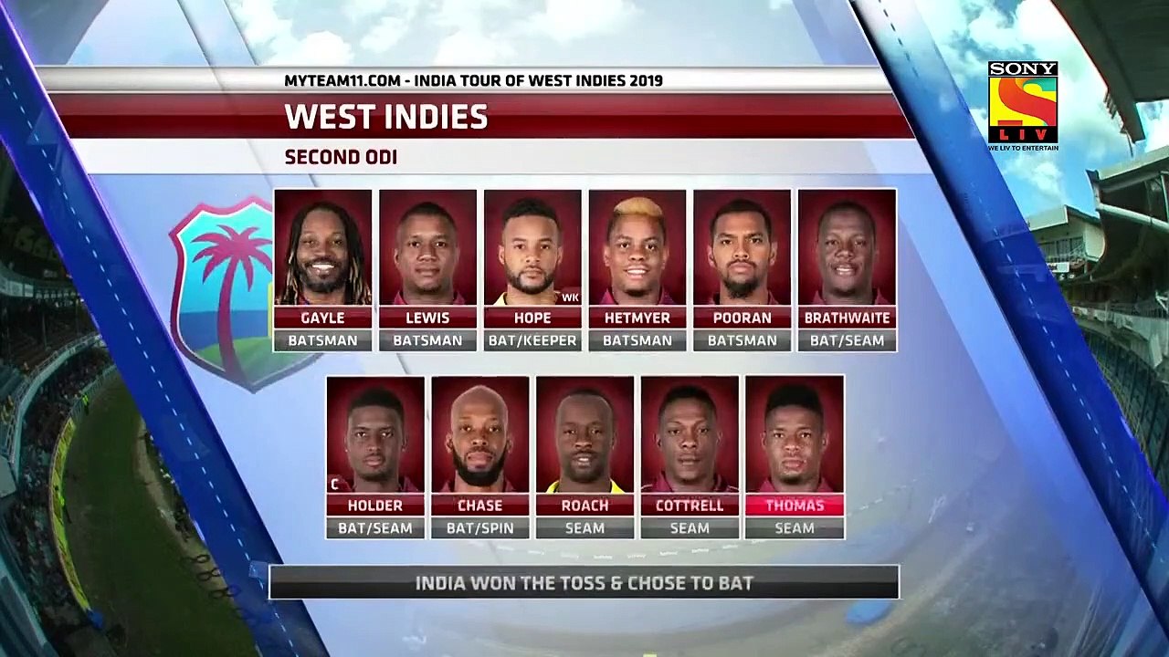 2nd ODI - West Indies vs India - Match Highlights - 11th August, 2019