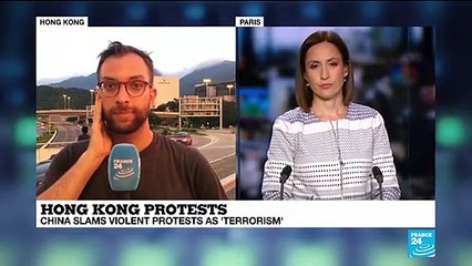 Charles Pellergin reports from outside Hong Kong airport