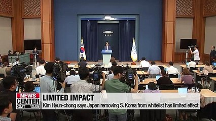 Deputy Security Advisor says Japan's whitelist move only has "handful" of impact on Korea